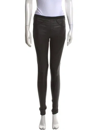Pre-owned Helmut Lang Lamb Leather Skinny Leg Pants In Black