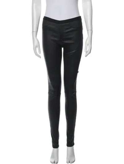 Pre-owned Helmut Lang Lamb Leather Skinny Leg Pants In Black