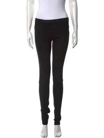 Pre-owned Helmut Lang Lamb Leather Skinny Leg Pants In Black