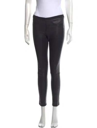 Pre-owned Helmut Lang Lamb Leather Skinny Leg Pants In Black