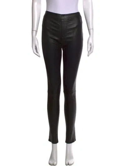 Pre-owned Helmut Lang Lamb Leather Skinny Leg Pants In Black