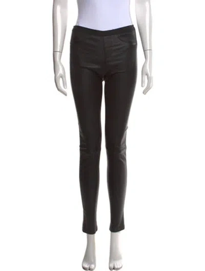Pre-owned Helmut Lang Lamb Leather Skinny Leg Pants In Black