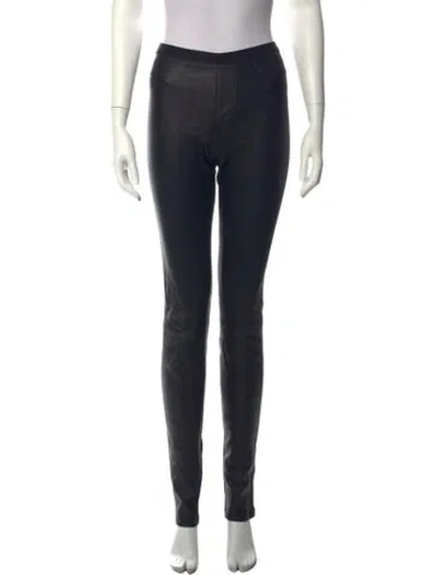 Pre-owned Helmut Lang Lamb Leather Skinny Leg Pants In Black
