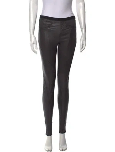 Pre-owned Helmut Lang Lamb Leather Skinny Leg Pants In Black