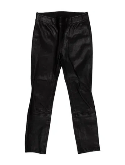 Pre-owned Helmut Lang Lamb Leather Skinny Leg Pants In Black