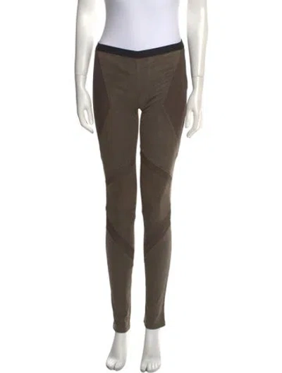 Pre-owned Helmut Lang Lamb Leather Skinny Leg Pants In Brown