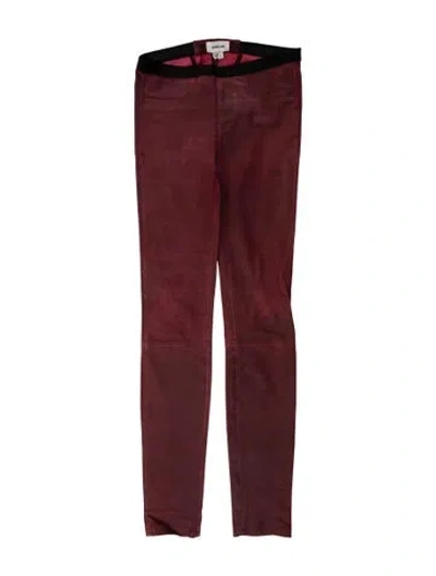 Pre-owned Helmut Lang Lamb Leather Skinny Leg Pants In Brown