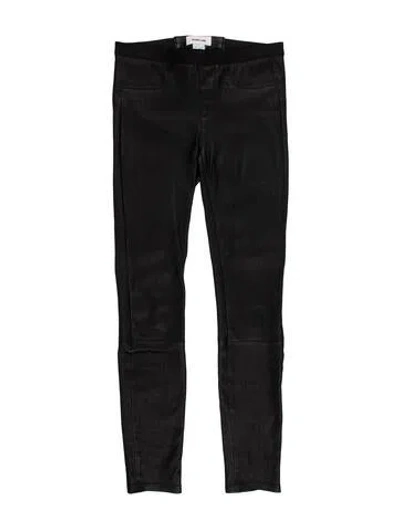 Pre-owned Helmut Lang Lamb Leather Skinny Leg Pants In Gray