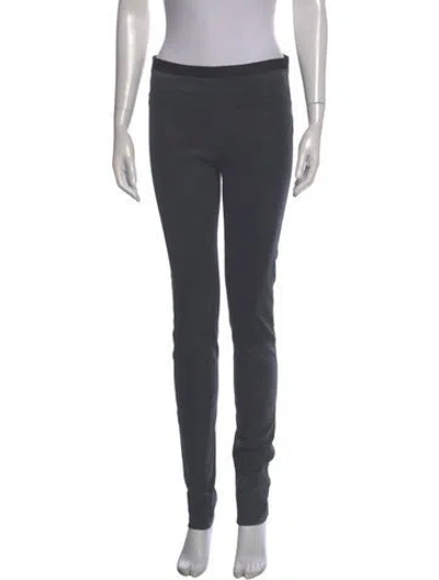 Pre-owned Helmut Lang Lamb Leather Skinny Leg Pants In Gray