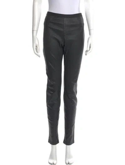 Pre-owned Helmut Lang Lamb Leather Skinny Leg Pants In Green