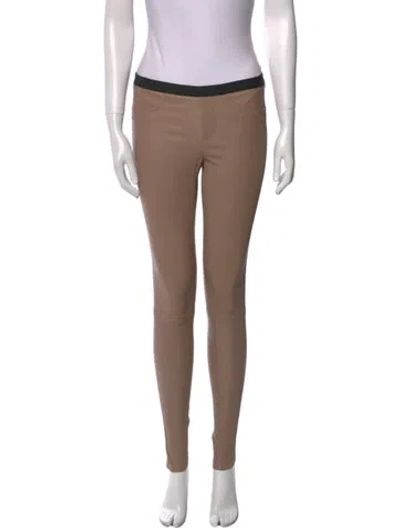 Pre-owned Helmut Lang Lamb Leather Skinny Leg Pants In Neutral