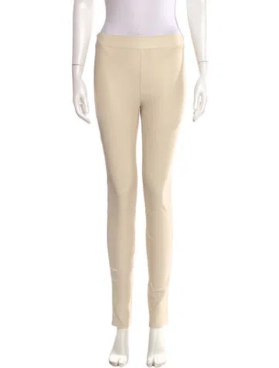 Pre-owned Helmut Lang Lamb Leather Skinny Leg Pants In Neutral