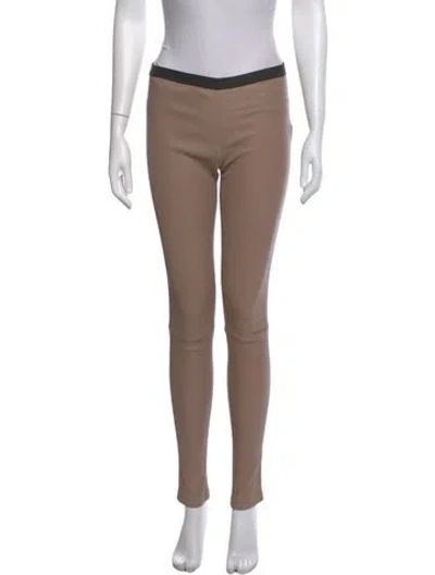 Pre-owned Helmut Lang Lamb Leather Skinny Leg Pants In Neutral