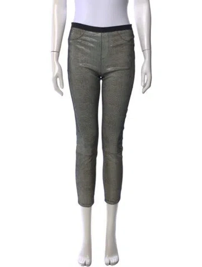 Pre-owned Helmut Lang Lamb Leather Skinny Leg Pants In Neutral