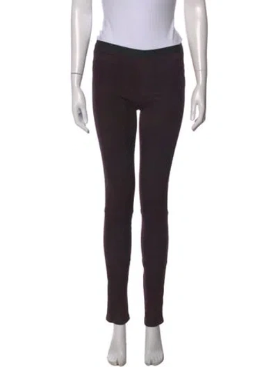 Pre-owned Helmut Lang Lamb Leather Skinny Leg Pants In Purple