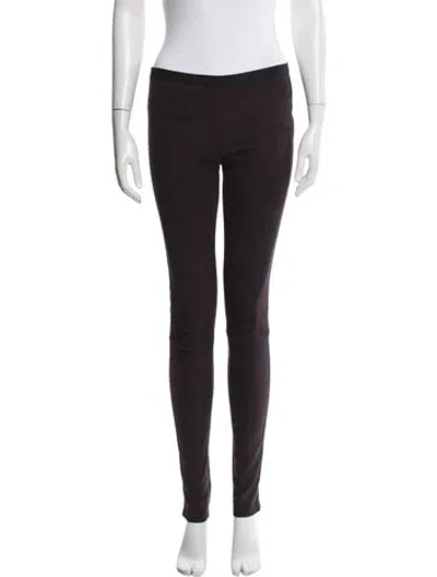 Pre-owned Helmut Lang Lamb Leather Skinny Leg Pants In Purple