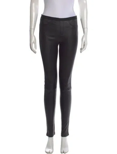 Pre-owned Helmut Lang Lamb Leather Skinny Leg Pants W/ Tags In Black