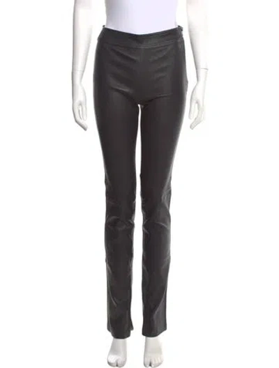 Pre-owned Helmut Lang Lamb Leather Straight Leg Pants In Black