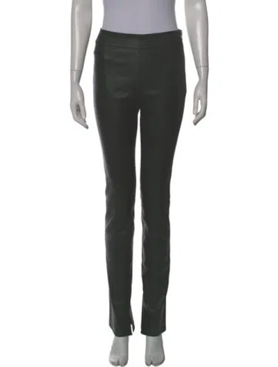 Pre-owned Helmut Lang Lamb Leather Straight Leg Pants In Black
