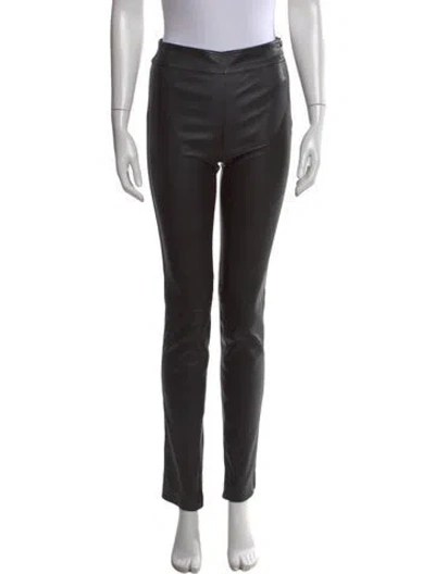 Pre-owned Helmut Lang Lamb Leather Straight Leg Pants In Black