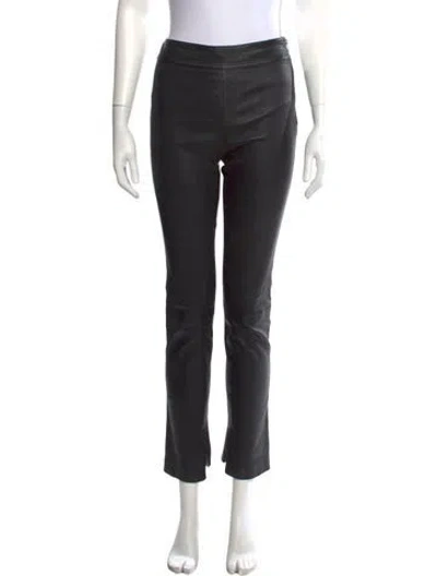 Pre-owned Helmut Lang Lamb Leather Straight Leg Pants In Black