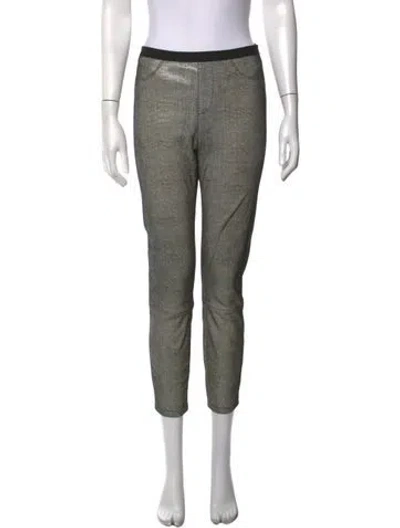 Pre-owned Helmut Lang Lamb Leather Straight Leg Pants In Neutrals
