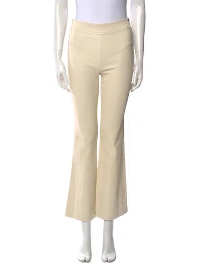 Pre-owned Helmut Lang Lamb Leather Wide Leg Pants In Neutral