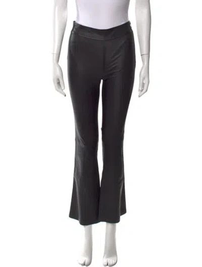 Pre-owned Helmut Lang Lamb Leather Wide Leg Pants W/ Tags In Black