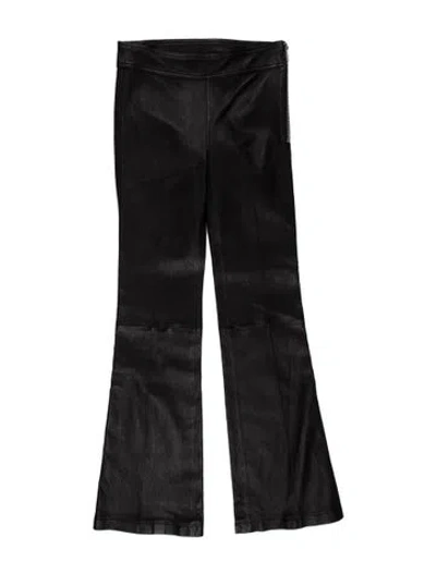 Pre-owned Helmut Lang Lamb Leather Wide Leg Pants W/ Tags In Black