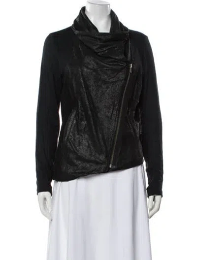 Pre-owned Helmut Lang Lambskin Biker Jacket In Gray