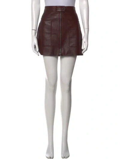 Pre-owned Helmut Lang Lambskin Mini Skirt In Black