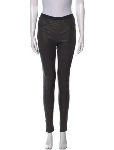 Pre-owned Helmut Lang Lambskin Skinny Leg Pants In Black