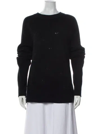 Pre-owned Helmut Lang Lambswool Crew Neck Sweater In Black