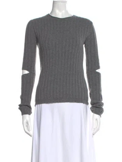 Pre-owned Helmut Lang Lambswool Crew Neck Sweater In Gray
