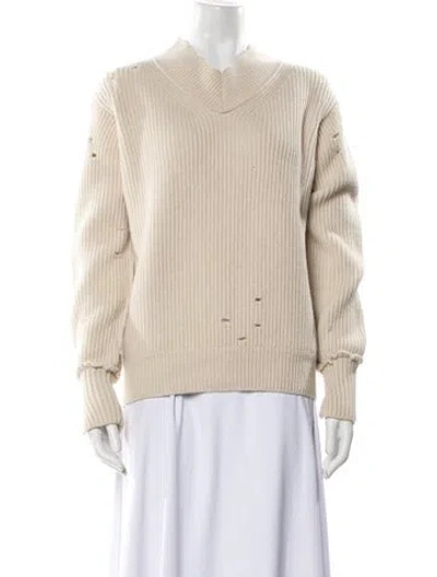 Pre-owned Helmut Lang Lambswool Crew Neck Sweater In Neutral