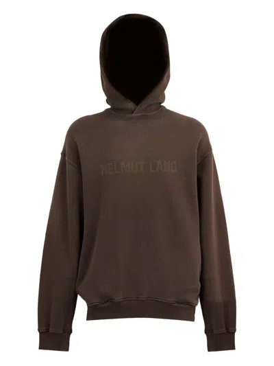 HELMUT LANG LASER STUDIO LOGO-DETAILED HOODIE