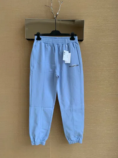 Pre-owned Helmut Lang Layer Logo Sweat Pants In Light Blue