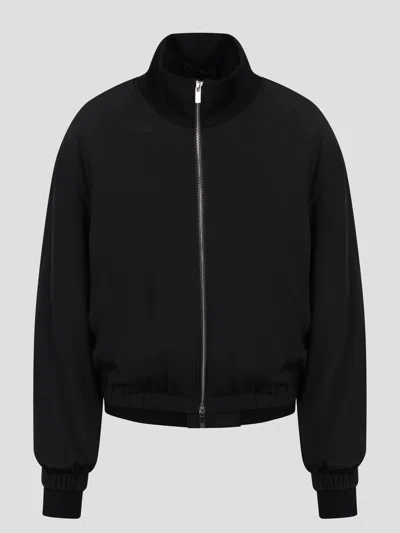 Helmut Lang Layered Bomber Jacket In Schwarz