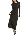 Helmut Lang Mehrlagiges Maxikleid Aus Cupro In Black