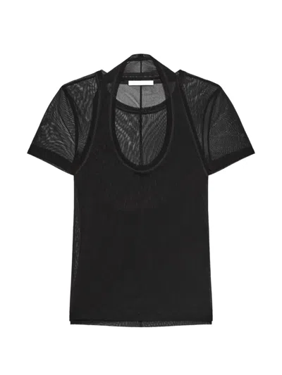 Helmut Lang Layered T-shirt In Black