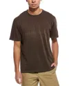 Helmut Lang Corduroy Logo Cotton T-shirt In Brown
