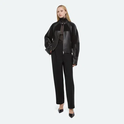 Helmut Lang Leatber Bmx Jacket In Black