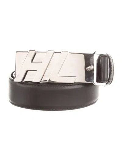 Pre-owned Helmut Lang Leather Belt In Black