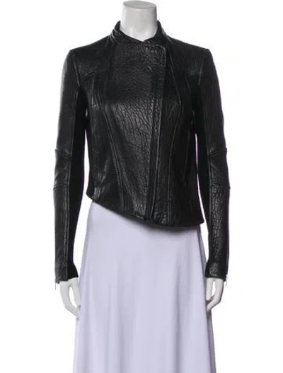 Pre-owned Helmut Lang Leather Biker Jacket In Black