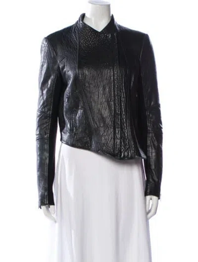 Pre-owned Helmut Lang Leather Biker Jacket In Black