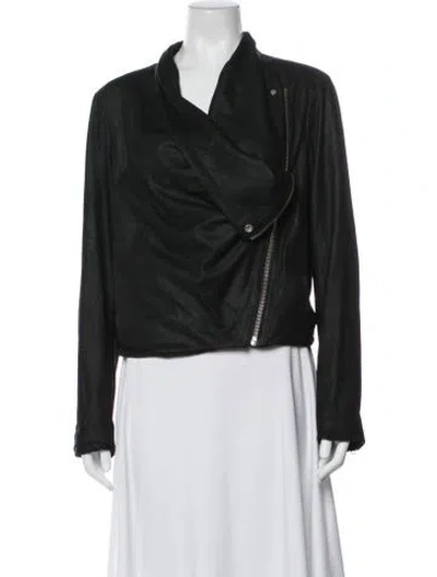 Pre-owned Helmut Lang Leather Biker Jacket In Black