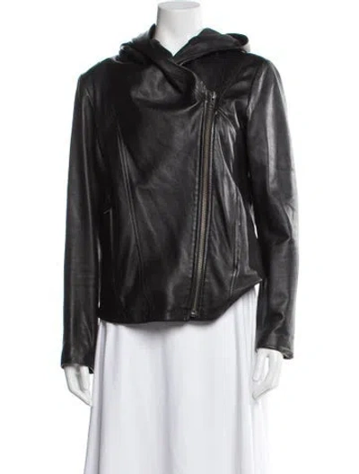 Pre-owned Helmut Lang Leather Biker Jacket In Black