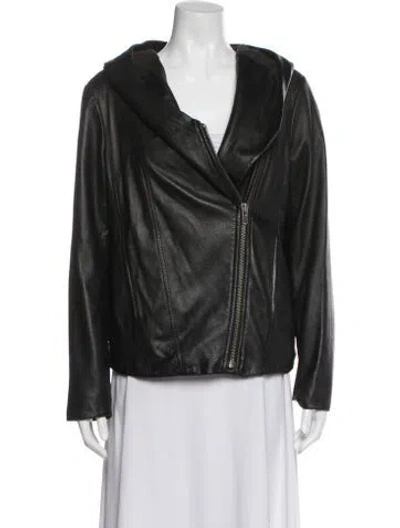 Pre-owned Helmut Lang Leather Biker Jacket In Black