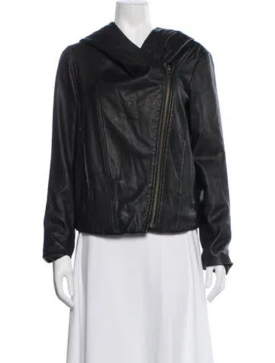 Pre-owned Helmut Lang Leather Biker Jacket In Black