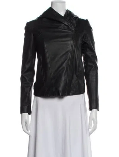 Pre-owned Helmut Lang Leather Biker Jacket In Black